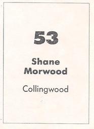 1990 Select AFL Stickers #53 Shane Morwood Back